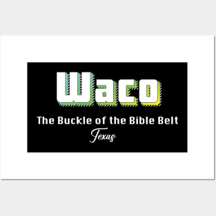 Waco TexasYellow Text Posters and Art